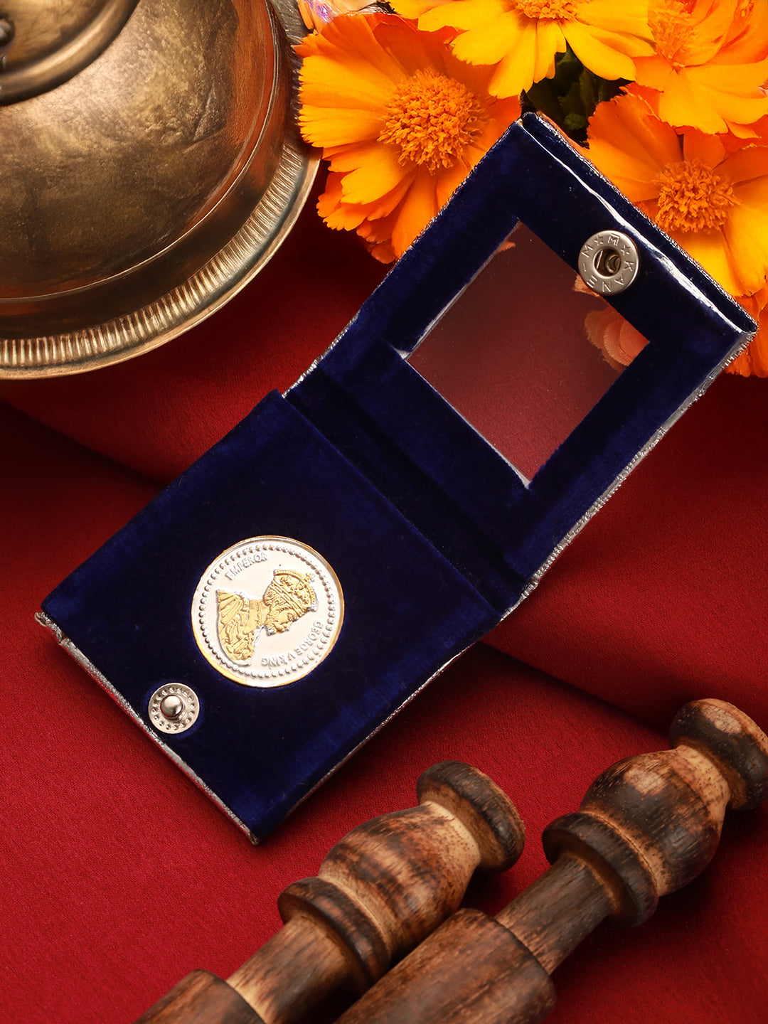 Set of 2 Boy & Girl Donut Key Chain Toy Rakhi with 999 Pure Silver King George 1 gram Silver Coin